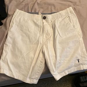 White Cotton 7” Inseam Shorts